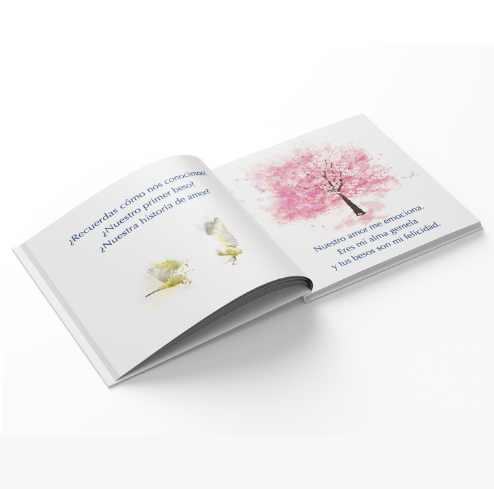 Libro de Regalo Romántico de Aniversario con Páginas para Journaling