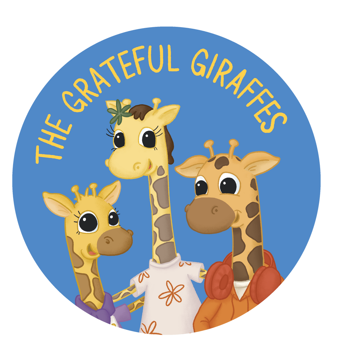 Three Grateful Giraffes Stickers
